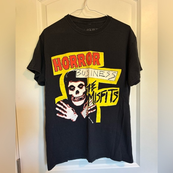 The horror business Misfits Black Graphic skull T-Shirt - Picture 1 of 3